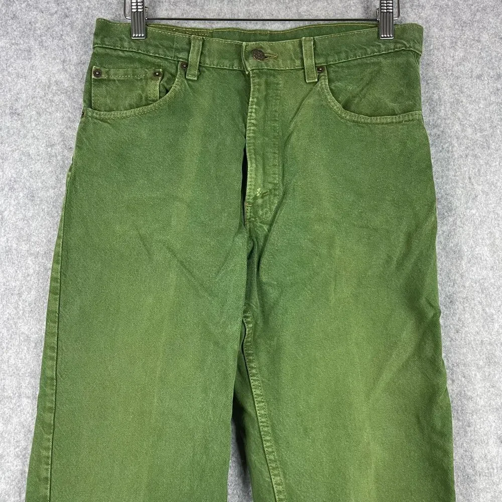 Vintage Levis 550 Jeans Mens 31x31 Green Tapered Faded‎ Cotton USA Made 90s